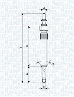 Свеча накаливания MAGNETI MARELLI 062900004304