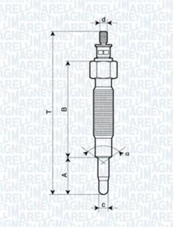 Свічка розжарювання MAGNETI MARELLI 062900037304