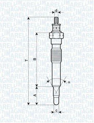 Свічка розжарювання 11V, 85.9мм MAGNETI MARELLI 062900092304 (фото 1)
