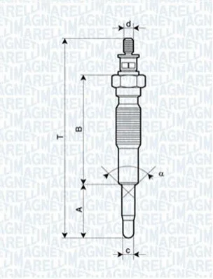 Свічка розжарювання 11V, 82.9мм MAGNETI MARELLI 062900094304 (фото 1)