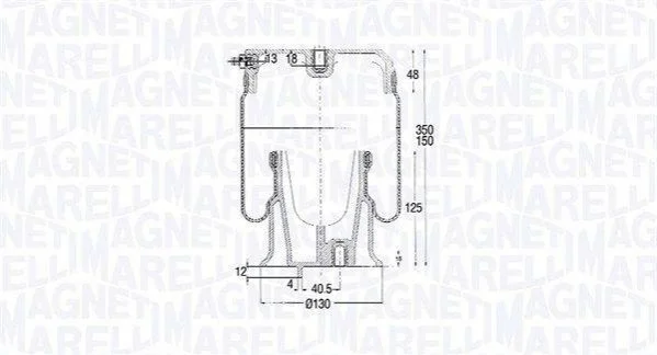 Кожух пневматической рессоры MAGNETI MARELLI 204241CFG (фото 1)