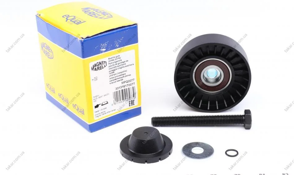 Напрямний ролик, клинового реміня (вир-во Magneti Marelli, кор. Код MPQ0077) MAGNETI MARELLI 331316170077 (фото 1)