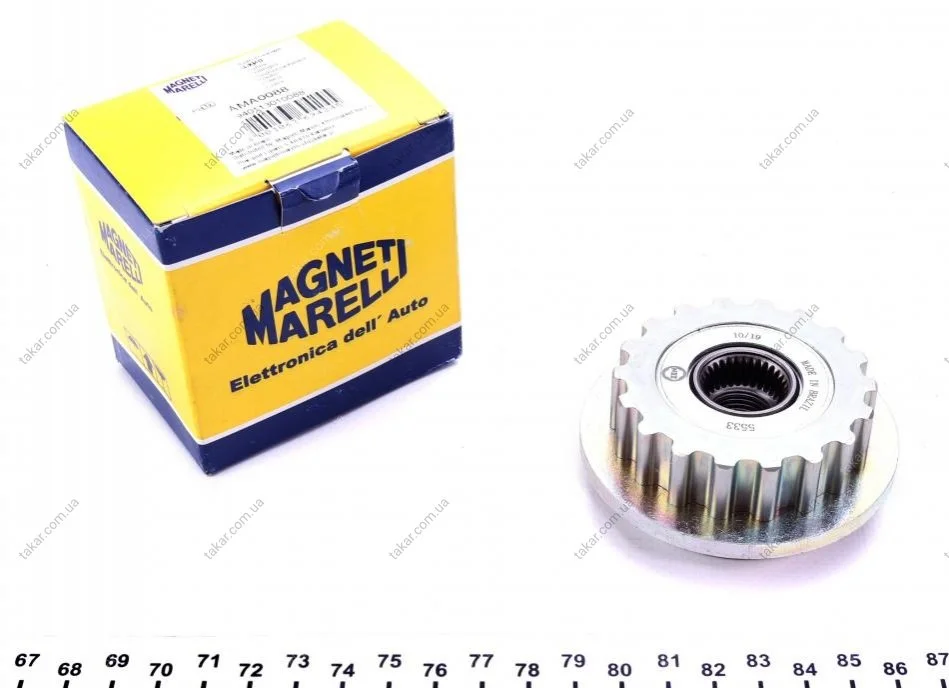 Шкив генератора (выр-во Magneti Marelli кор.код. AMA0088) MAGNETI MARELLI 940113010088 (фото 1)