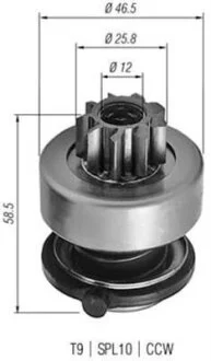 Ведущая шестерня, стартер (вир-во Magneti Marelli кор.код. AMB0255) MAGNETI MARELLI 940113020255