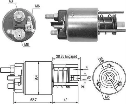 Тяговое реле, стартер (вир-во Magneti Marelli кор.код. AME0453) MAGNETI MARELLI 940113050453 (фото 1)