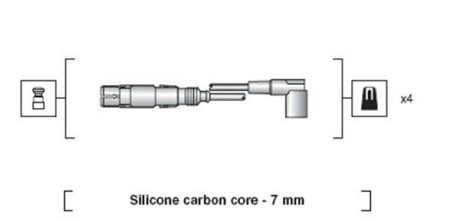 Комплект ізольованих проводів для свічок запалення MAGNETI MARELLI 941318111163