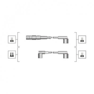 Комплект проводов зажигания (выр-во Magneti Marelli кор.. MSQ0048) MAGNETI MARELLI 941319170048 (фото 1)