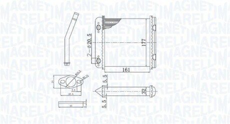 Радіатор пічки MAGNETI MARELLI BR408