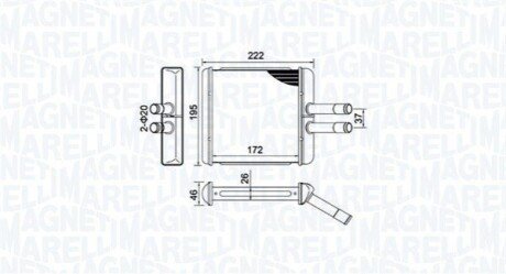 Радиатор печки MAGNETI MARELLI BR429