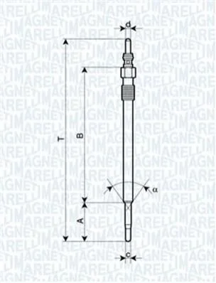 Свічка розжарювання 11V, 150мм MAGNETI MARELLI UY3A (фото 1)