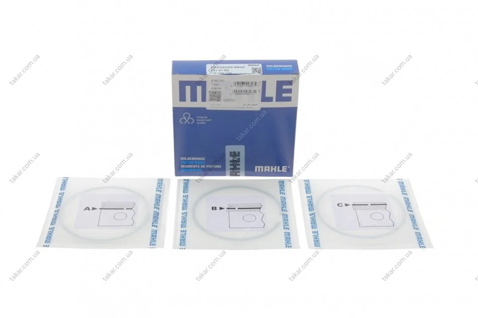 Кольца поршневые MAHLE MAHLE / KNECHT 001 01 N0 (фото 1)