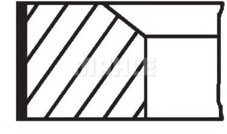 Кільця поршневі (виробн. Mahle) MAHLE / KNECHT 001 40 N0
