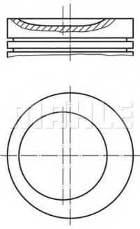 Поршень з кільцями. MAHLE / KNECHT 0020303