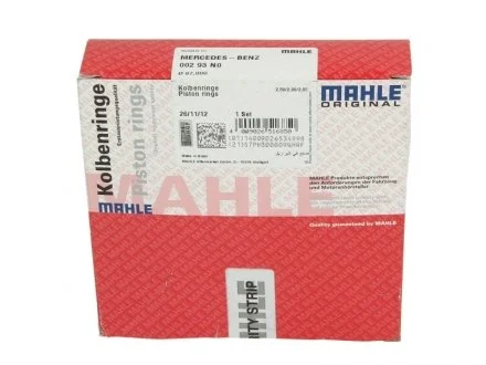 Кольцо поршневое. MAHLE / KNECHT 002 93 N0