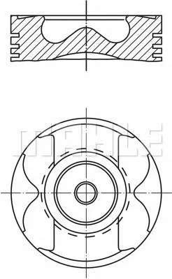 Поршень (виробн. Mahle) MAHLE / KNECHT 004 56 02 (фото 1)