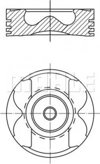 Поршень з кільцями. MAHLE / KNECHT 004 57 03