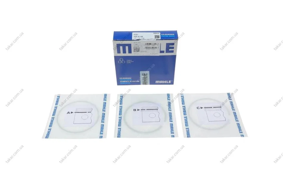 Комплект поршневих кілець MAHLE / KNECHT 009 81 N2 (фото 1)
