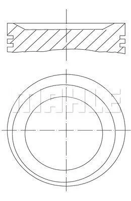 Поршень (виробн. Mahle) MAHLE / KNECHT 011 75 01 (фото 1)