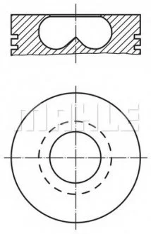 Поршень с кольцами. MAHLE / KNECHT 015 69 02