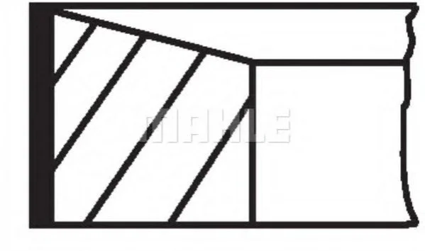 Кольцо поршневое на 1 цилиндр, комплект. MAHLE / KNECHT 021RS001150N2 (фото 1)