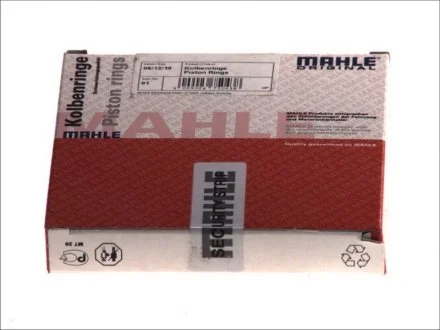 Кольцо поршневое на 1 цилиндр, комплект. MAHLE / KNECHT 022 15 N0