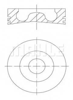 Поршень з кільцями. MAHLE / KNECHT 0280202