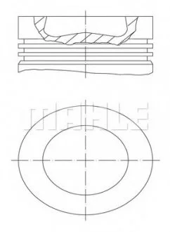 Поршень с кольцами. MAHLE / KNECHT 028 PI 00100 002