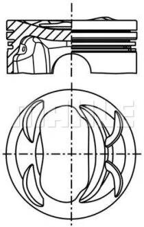 Поршень (вир-во Mahle) MAHLE / KNECHT 028 PI 00118 000