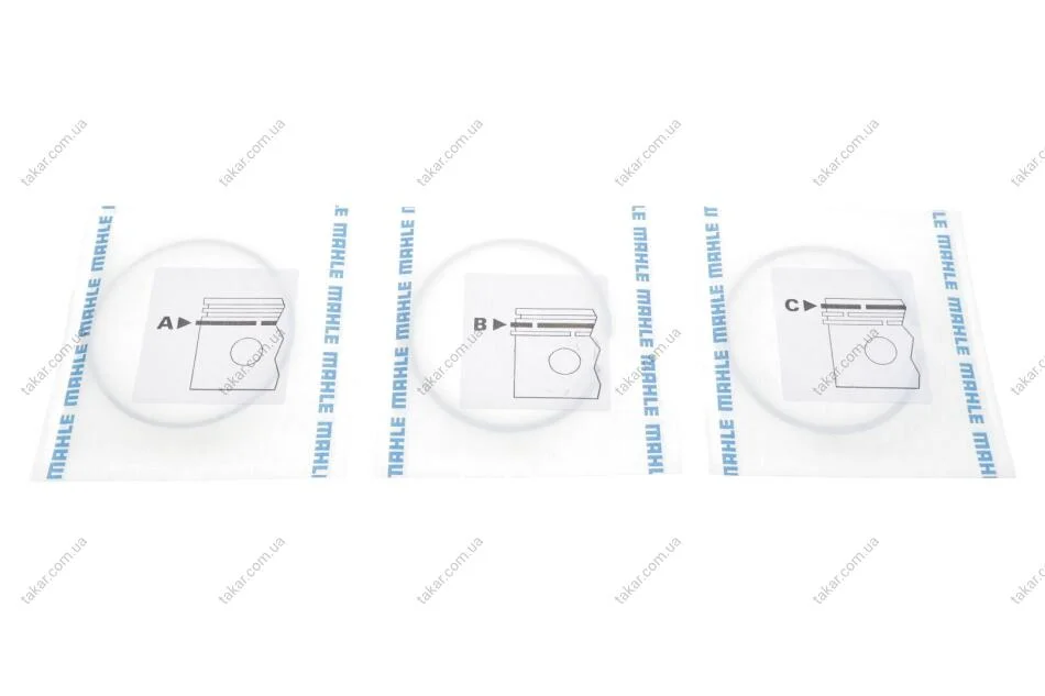 Кiльця поршневi (вир-во Mahle) MAHLE / KNECHT 028 RS 00122 0N0 (фото 1)