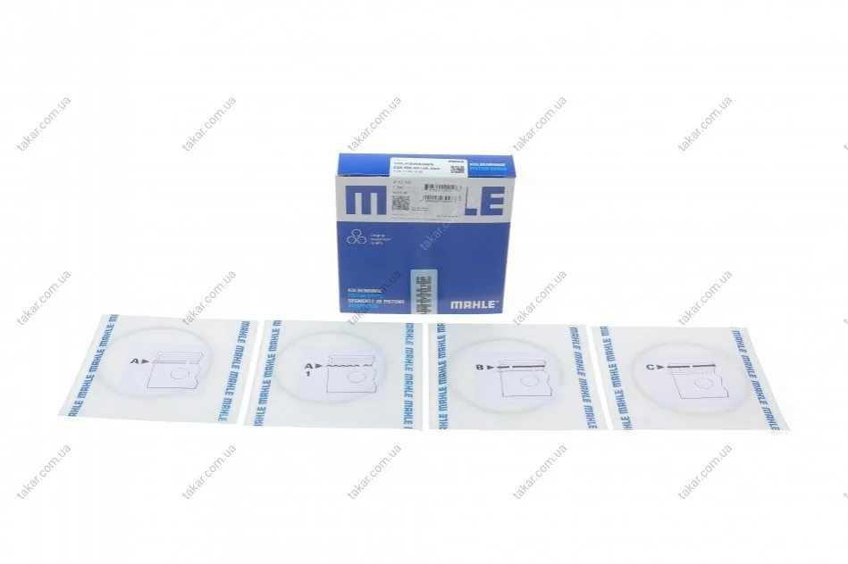 Кольцо поршневое на 1 цилиндр, комплект. MAHLE / KNECHT 028 RS 00126 0N0 (фото 1)