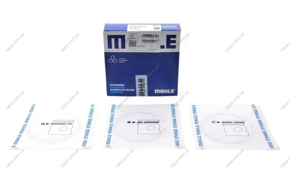 Кольца поршневые MAHLE MAHLE / KNECHT 030 55 N2 (фото 1)