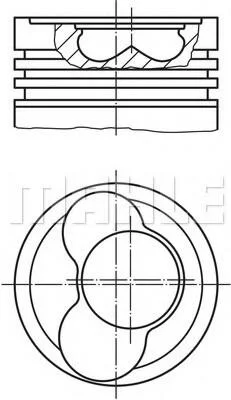 Поршень MAHLE / KNECHT 030 65 00 (фото 1)