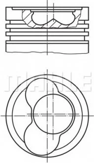 Поршень с кольцами. MAHLE / KNECHT 030 66 00