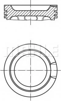 Поршень с кольцами. MAHLE / KNECHT 033 16 02