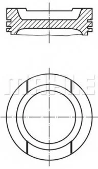 Поршень з кільцями. MAHLE / KNECHT 033 20 02