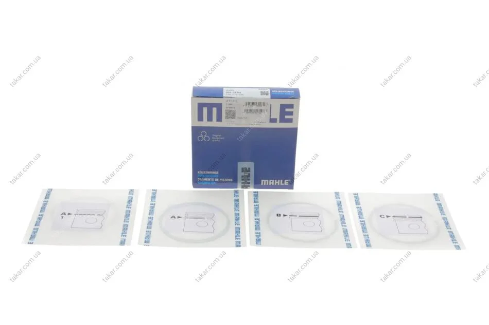 Кільце поршневе на 1 циліндр, комплект. MAHLE / KNECHT 034 74 N2 (фото 1)