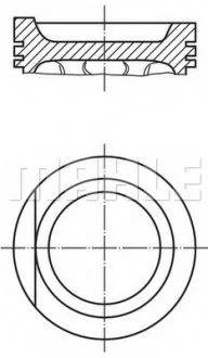 Поршень з кільцями. MAHLE / KNECHT 034 99 01