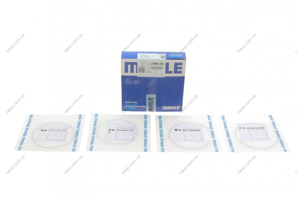 Кільце поршневе на 1 циліндр, комплект. MAHLE / KNECHT 03852N0 (фото 1)