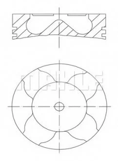 Поршень с кольцами. MAHLE / KNECHT 081 PI 00103 001