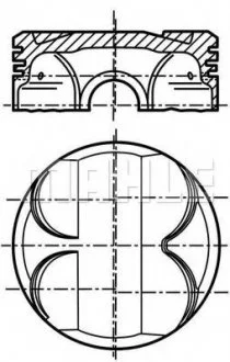 Поршень с кольцами. MAHLE / KNECHT 081PI00111001