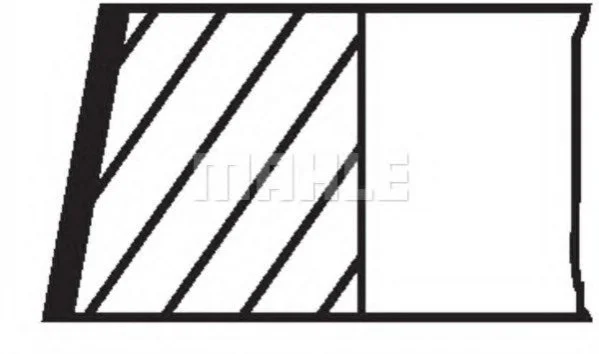 Кільце поршневе на 1 циліндр, комплект. MAHLE / KNECHT 081RS001050N2 (фото 1)