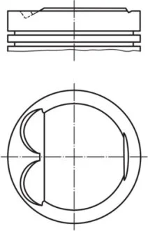 Поршень с кольцами. MAHLE / KNECHT 082 67 02