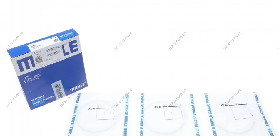 Кольцо поршневое на 1 цилиндр, комплект. MAHLE / KNECHT 08267N0 (фото 1)