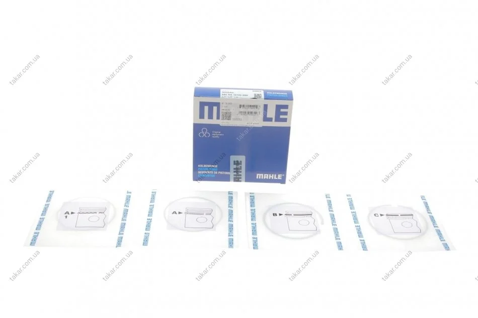 Кільце поршневе на 1 циліндр, комплект. MAHLE / KNECHT 640RS101020N0 (фото 1)