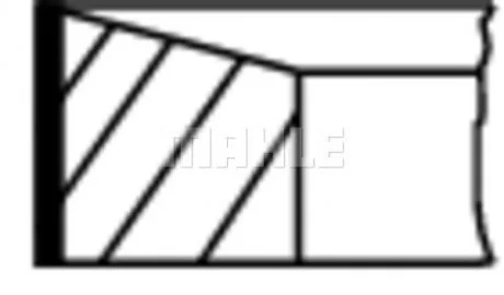 Кільце поршневе на 1 циліндр, комплект. MAHLE / KNECHT 676 13 N0