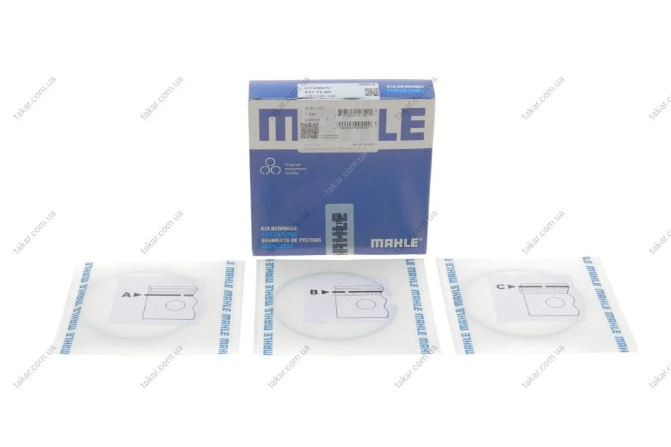 Кiльця поршневi (вир-во Mahle) MAHLE / KNECHT 681 12 N0 (фото 1)