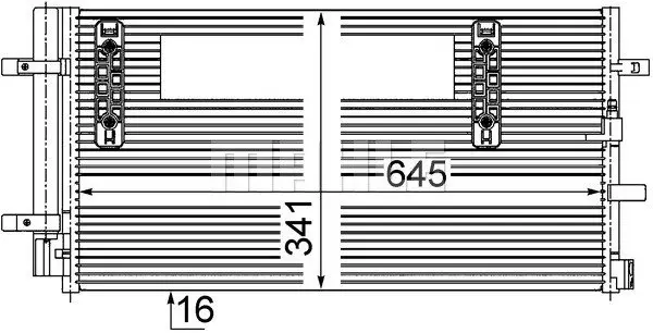 Радiатор кондицiонера MAHLE / KNECHT AC 457 000S (фото 1)