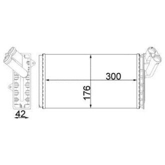 Радиатор отопителя салона MAHLE / KNECHT AH 104 000S