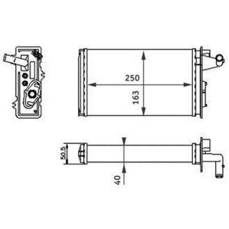 Радиатор отопителя салона MAHLE / KNECHT AH 141 000S