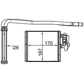 Радиатор отопителя салона MAHLE / KNECHT AH 197 000S